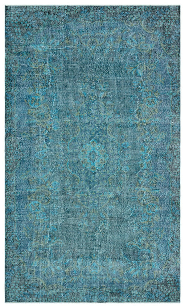 Bej Gri Madalyonlu Yün Halı 175x286