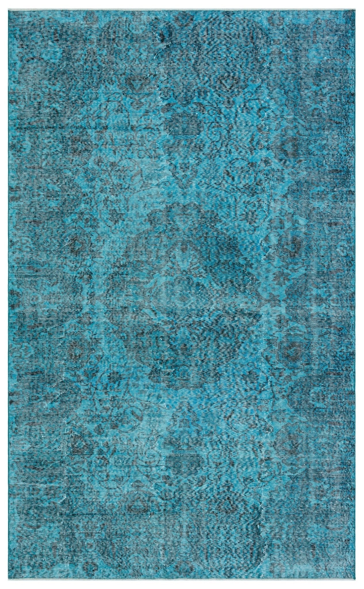 Atina 29691 Turkuaz Eskitme Yün El Dokuma Halısı 166 x 272 - El Dokuma - HALI.NET