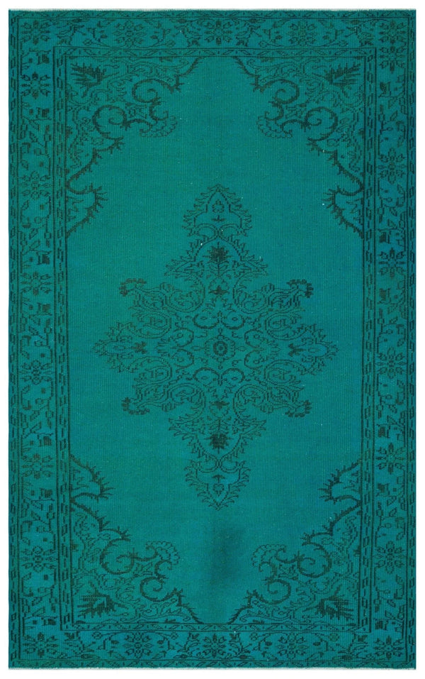 Siyah Yeşil Bohem Klasik Yün Halı 177x280
