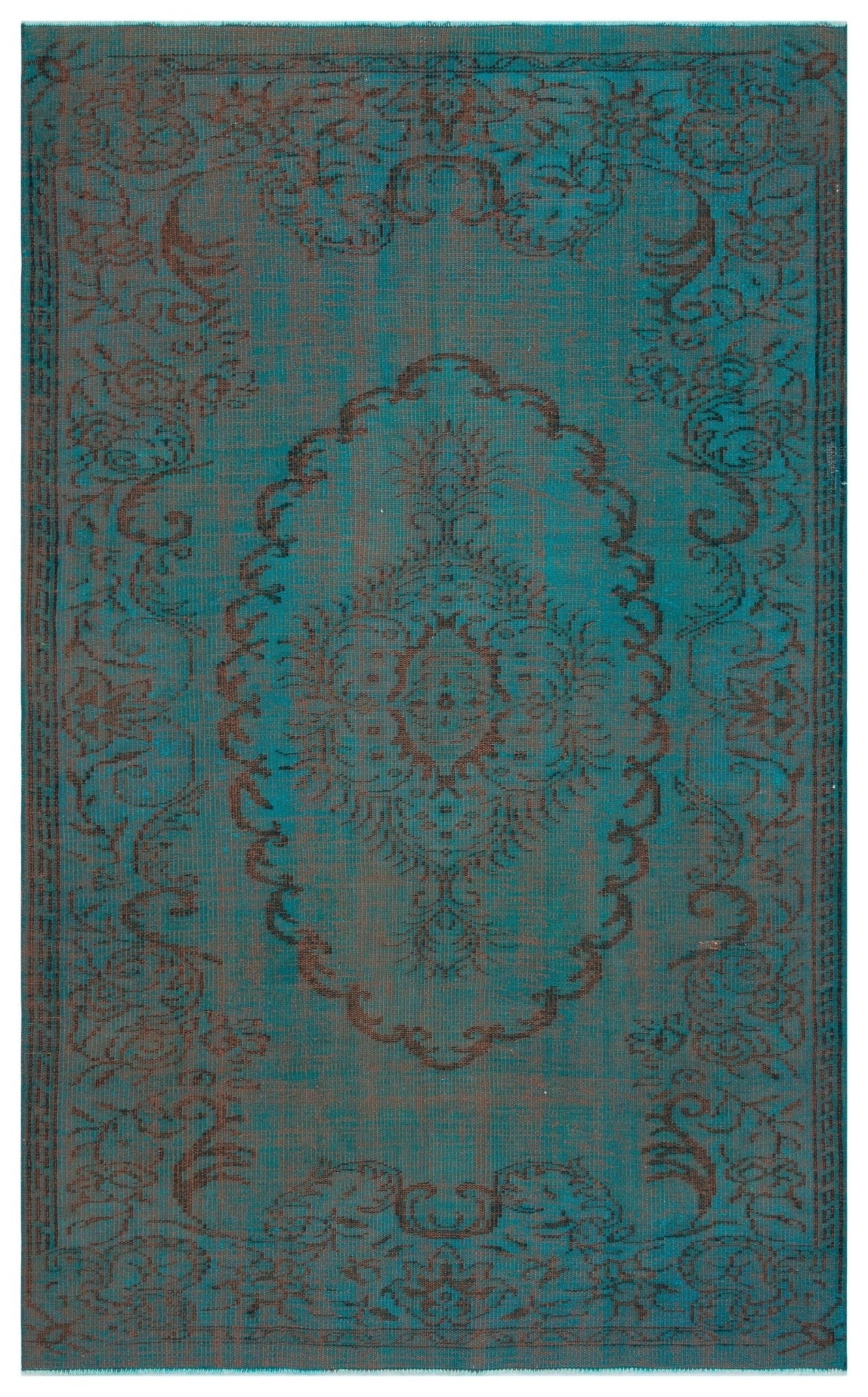 Atina 31023 Yeşil Eskitme Yün El Dokuma Halısı 157 x 260 - El Dokuma - HALI.NET