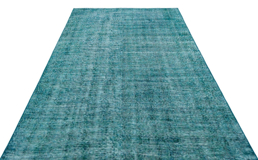 Gri Lacivert Modern Çizgili Yün Halı 166x261