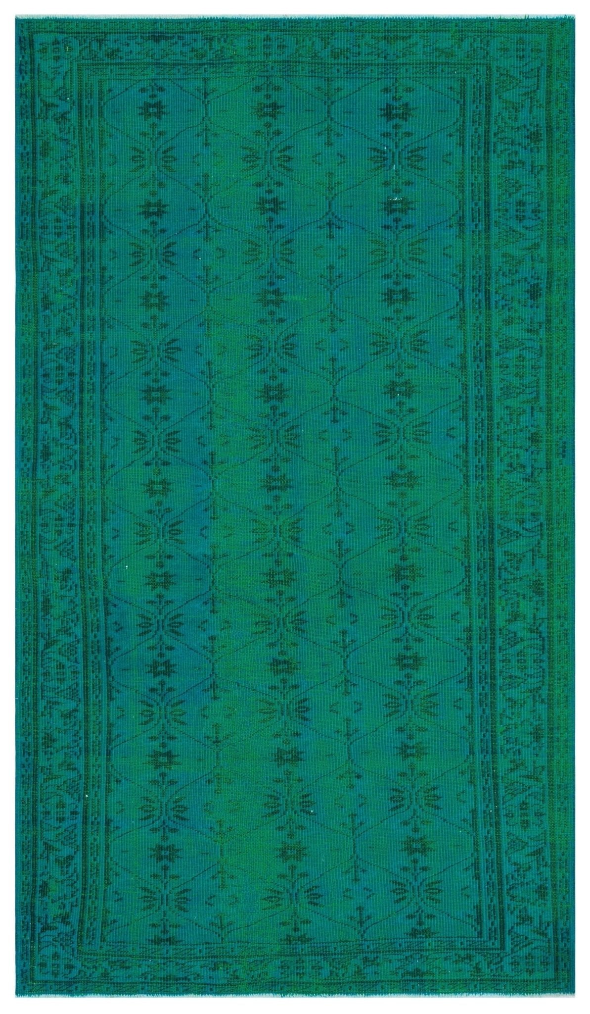 Atina 31036 Turkuaz Eskitme Yün El Dokuma Halısı 154 x 261 - El Dokuma - HALI.NET