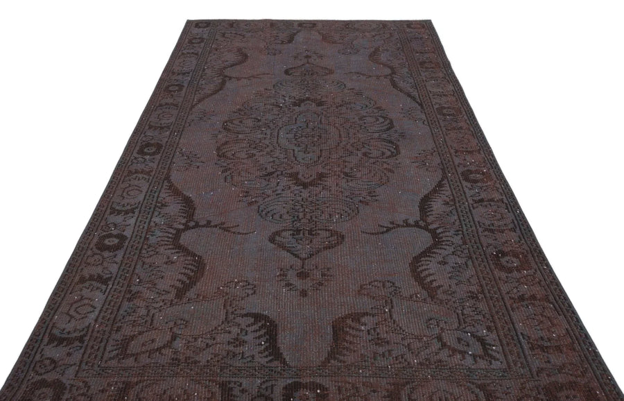 Gri Anadolu Eskitme Geometrik Yün Halı 163x268 - Özel Seri