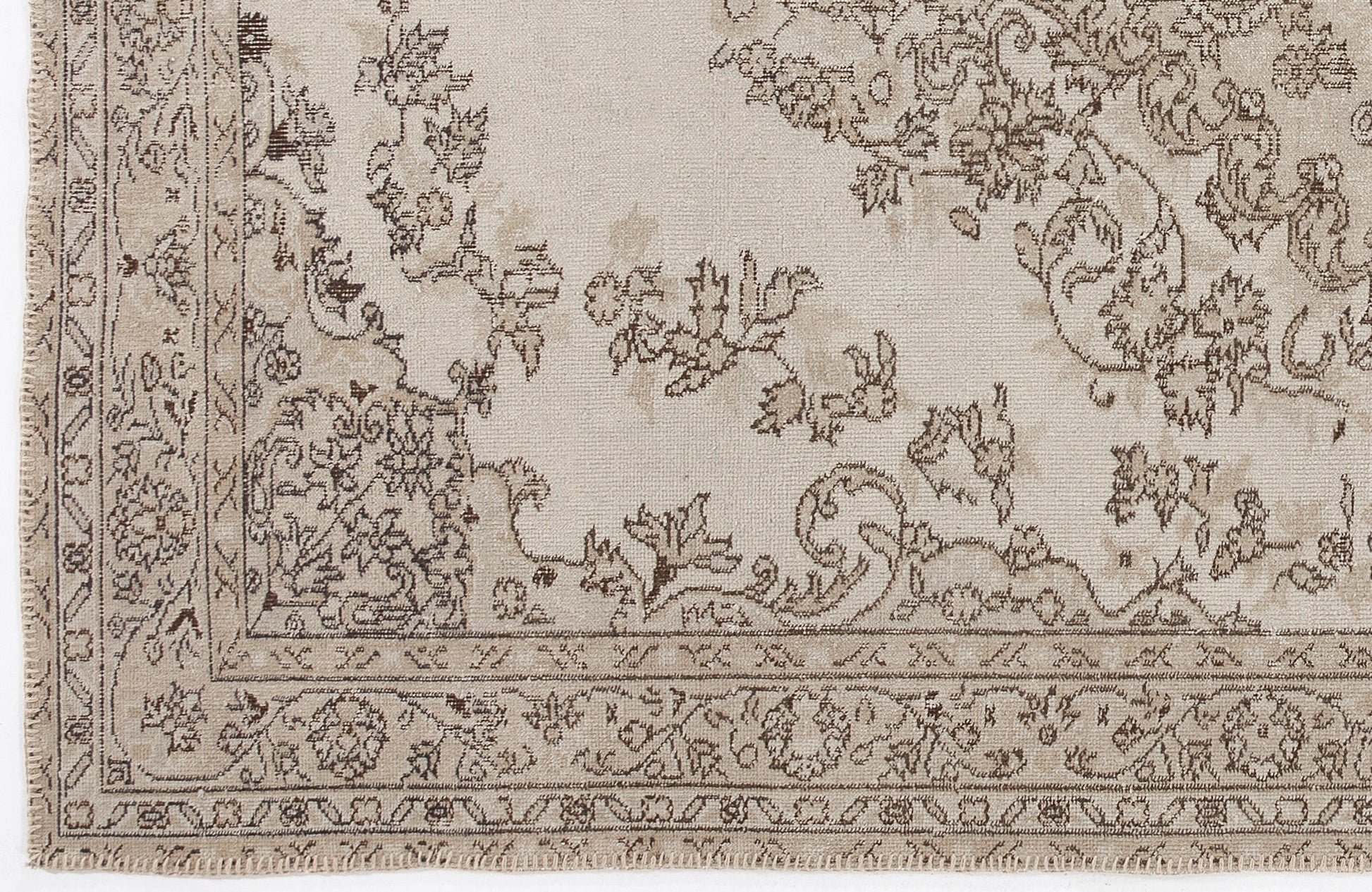 Atina 3244 Bej Eskitme Yün El Dokuma Halısı 173 x 280 - El Dokuma - HALI.NET