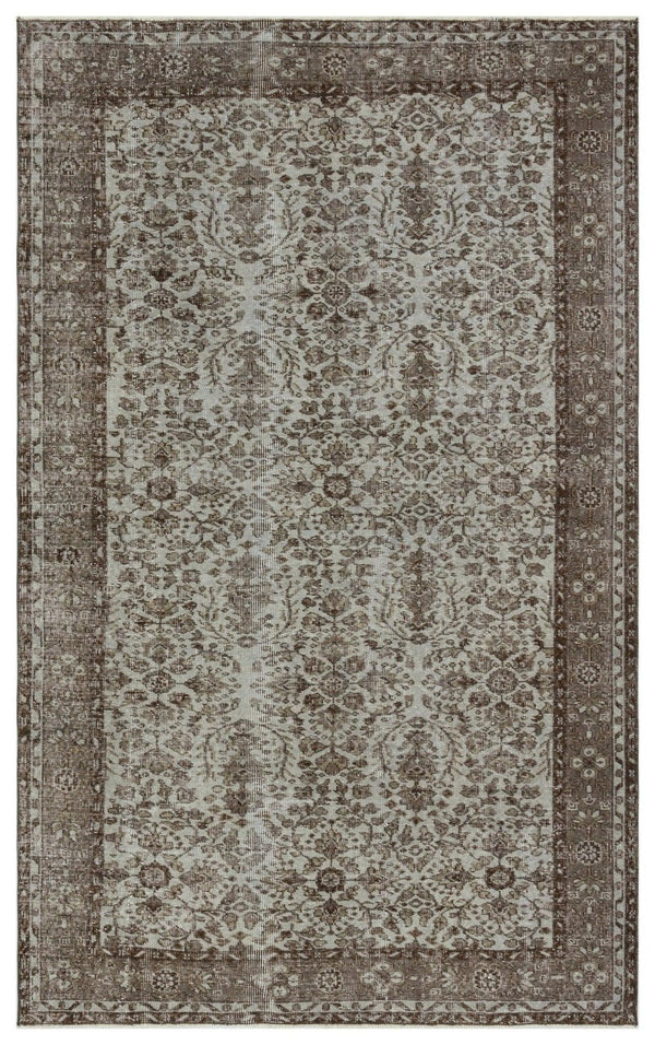 Gri Anadolu Eskitme Klasik Yün Halı 171x270 - Özel Seri