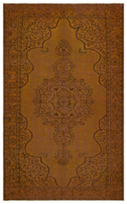 Atina 34378 Kahverengi Eskitme Yün El Dokuma Halısı 191 x 300 - El Dokuma - HALI.NET