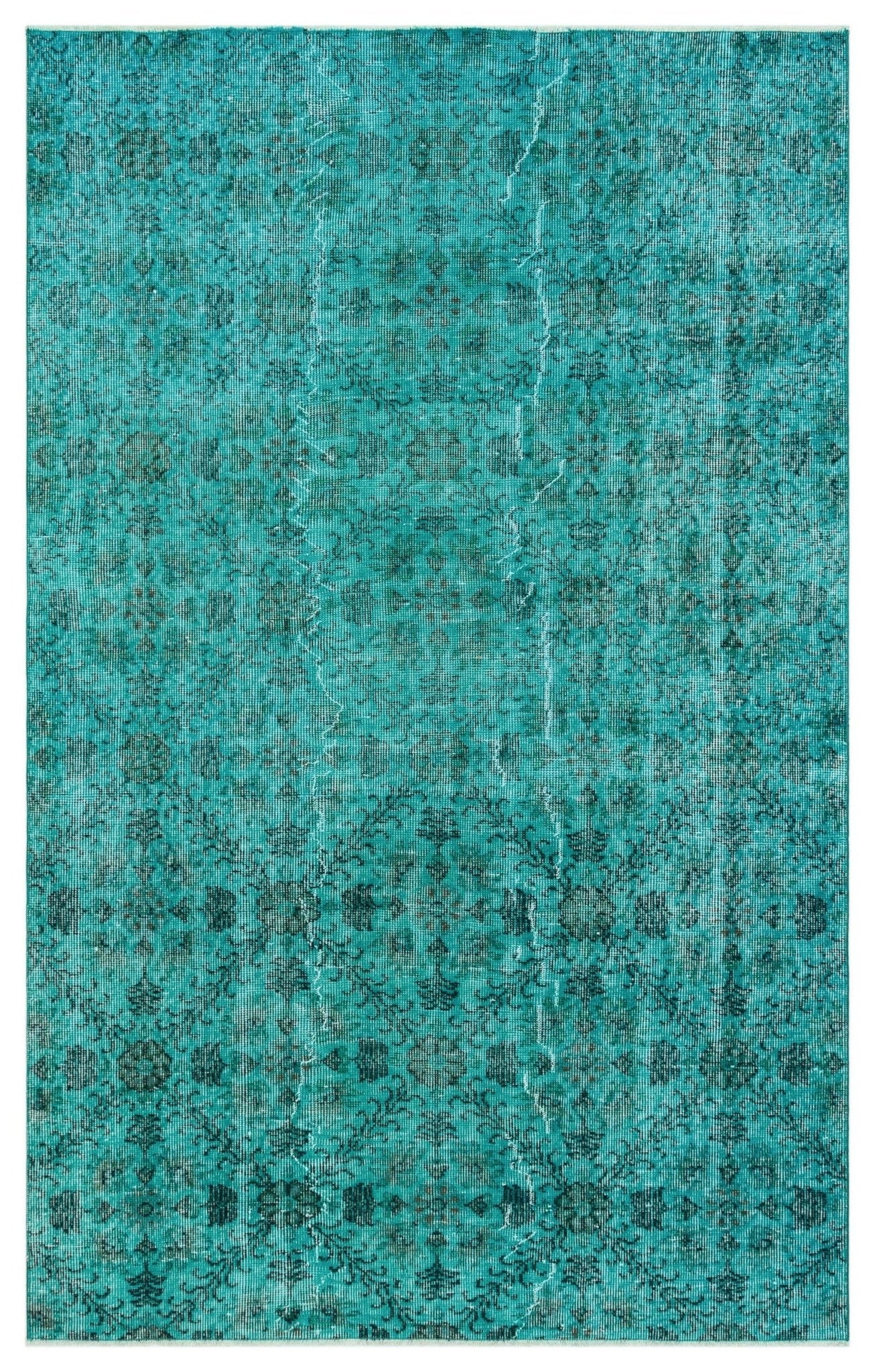 Atina 34555 Turkuaz Eskitme Yün El Dokuma Halısı 147 x 235 - El Dokuma - HALI.NET