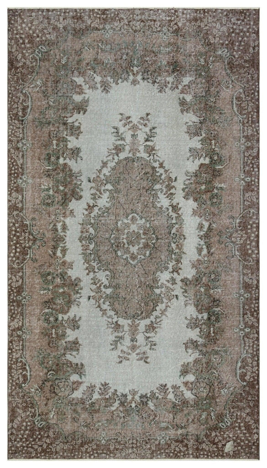 Gri Anadolu Bohem Geometrik Yün Halı 156x276 - Özel Seri