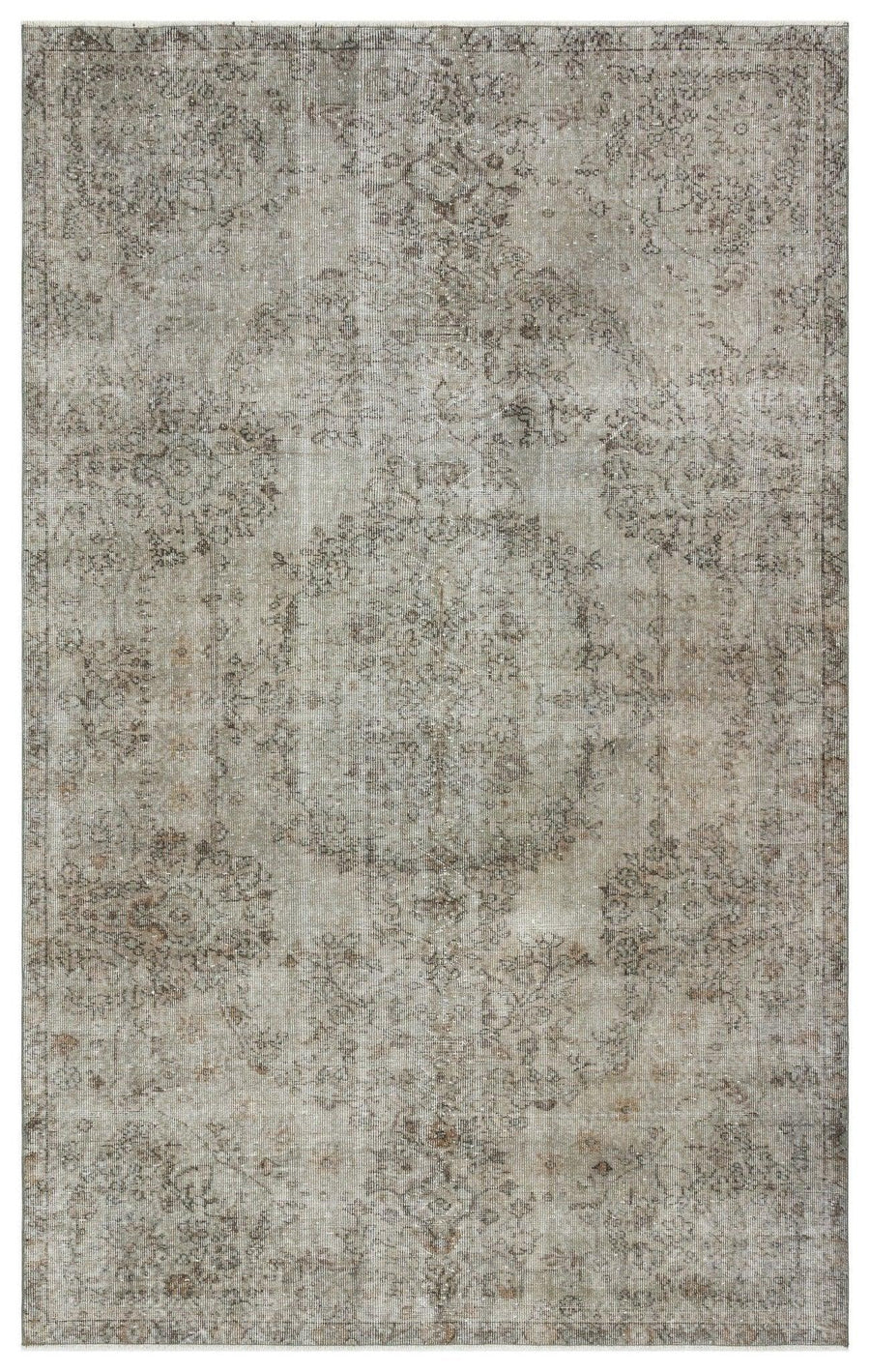 Gri Anadolu Geometrik Klasik Yün Halı 170x280 - Özel Seri