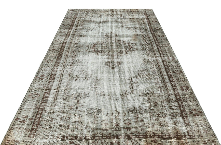 Gri Anadolu Geometrik Klasik Yün Halı 171x270 - Özel Seri