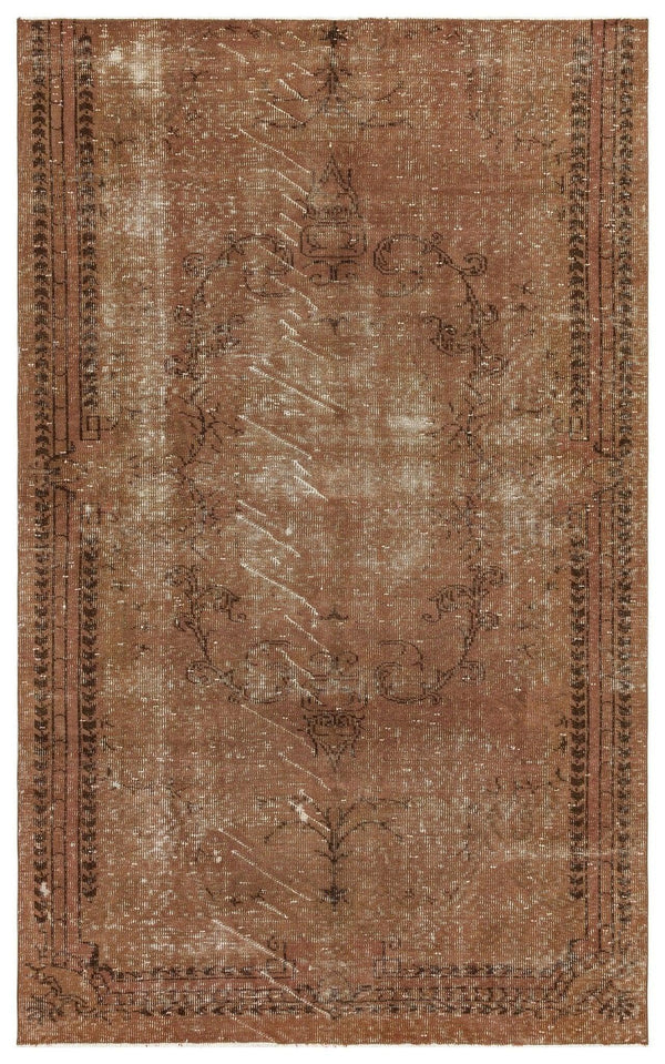 Antrasit Bej Anadolu Eskitme Madalyonlu Yün Halı 165x266 - Özel Seri
