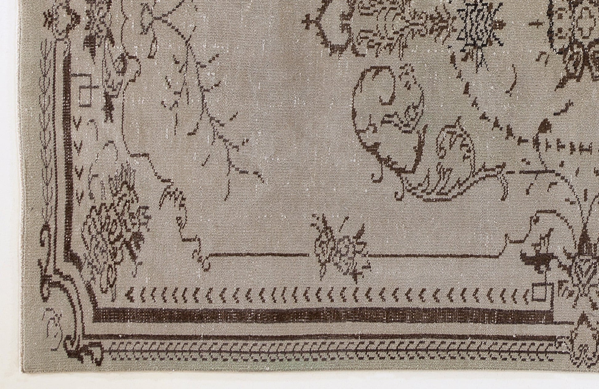 Atina 4439 Bej Eskitme Yün El Dokuma Halısı 171 x 274 - El Dokuma - HALI.NET