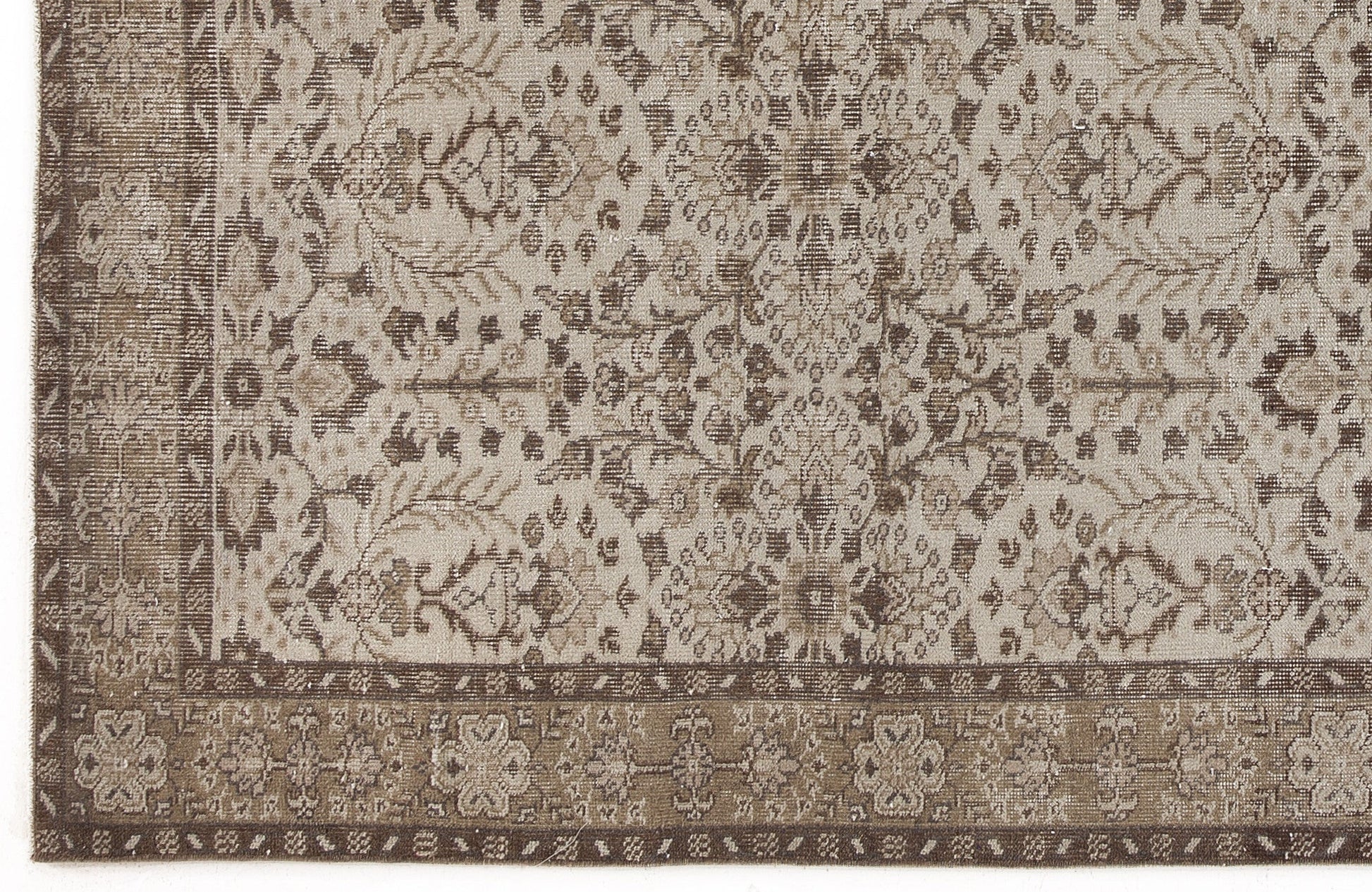 Atina 5060 Bej Eskitme Yün El Dokuma Halısı 192 x 287 - El Dokuma - HALI.NET