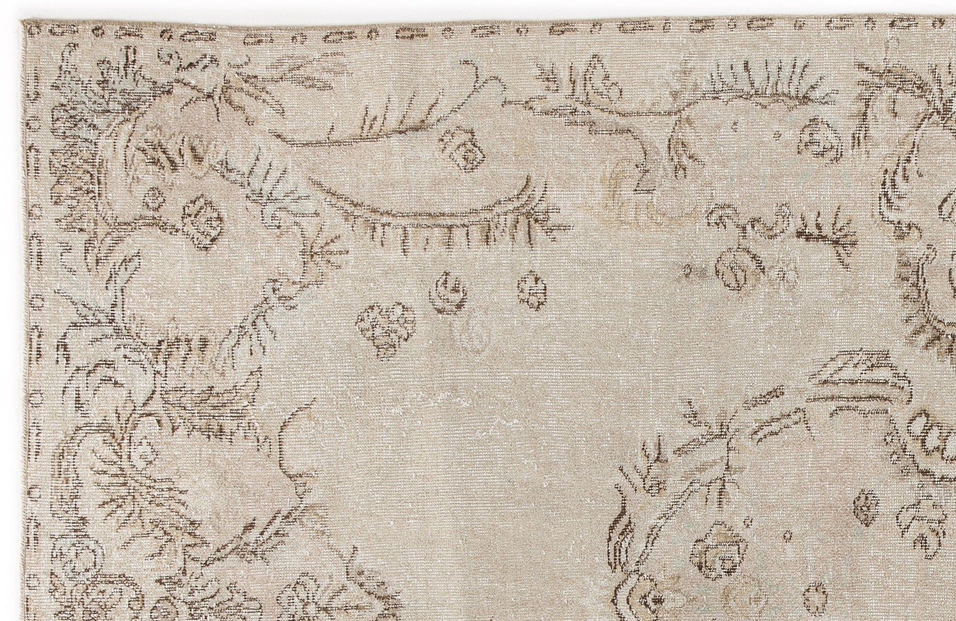 Atina 5125 Bej Eskitme Yün El Dokuma Halısı 173 x 290 - El Dokuma - HALI.NET