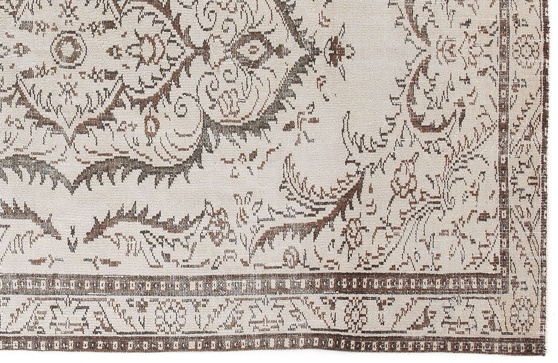 Atina 5659 Bej Eskitme Yün El Dokuma Halısı 170 x 285 - El Dokuma - HALI.NET