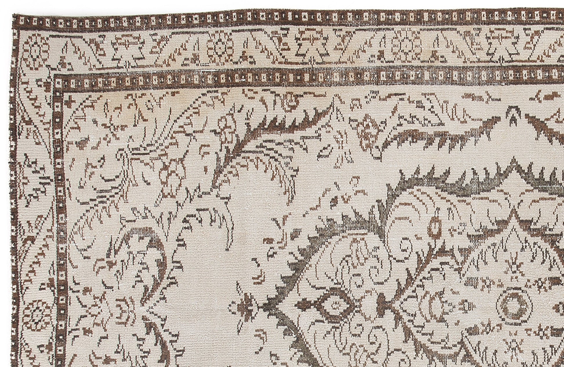 Atina 5659 Bej Eskitme Yün El Dokuma Halısı 170 x 285 - El Dokuma - HALI.NET