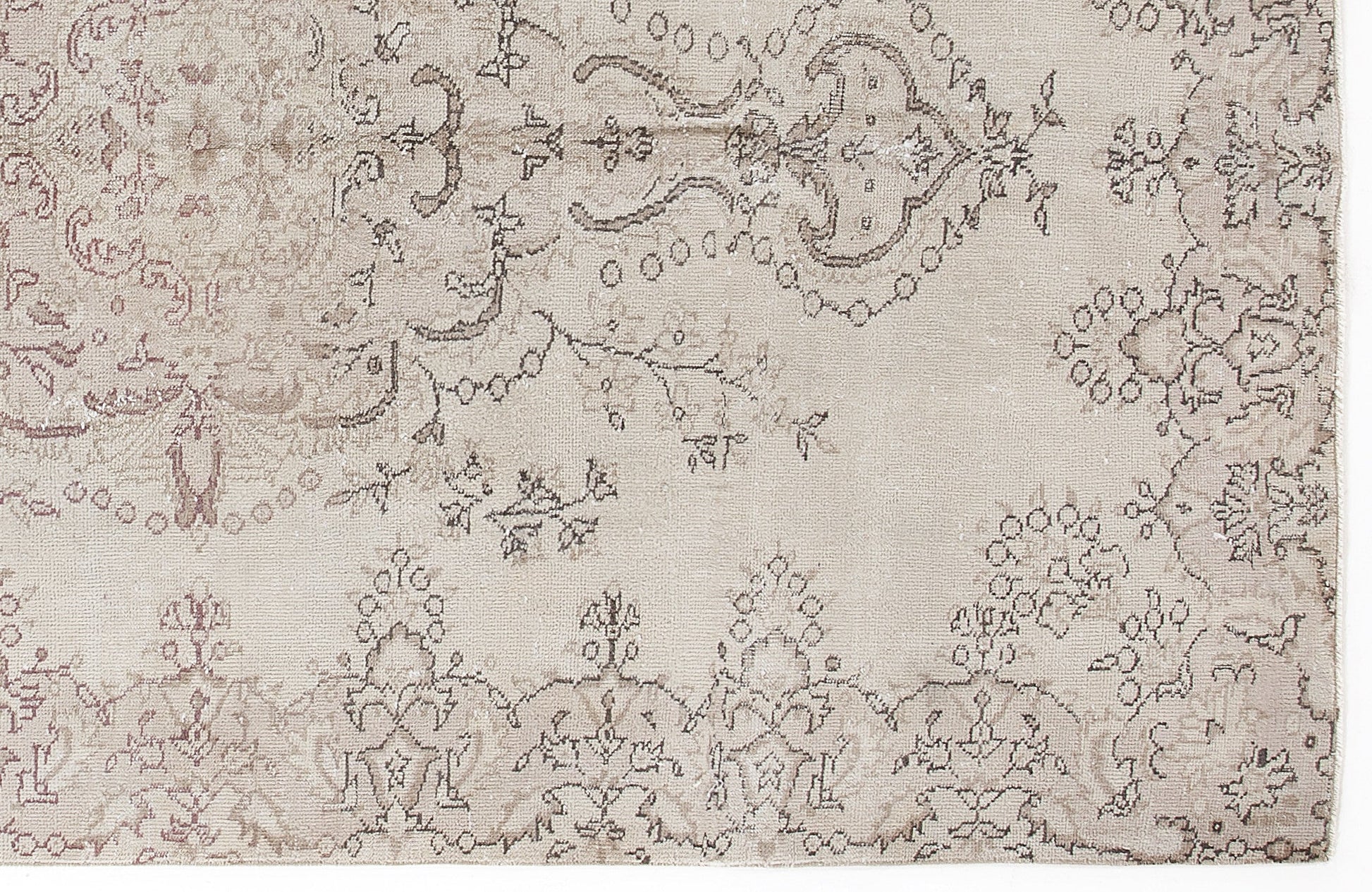 Atina 5849 Bej Eskitme Yün El Dokuma Halısı 170 x 274 - El Dokuma - HALI.NET