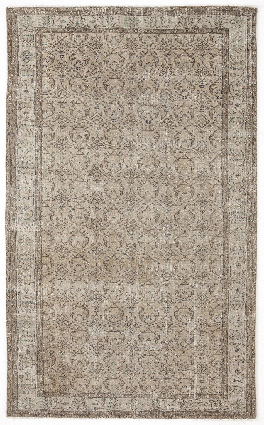 Bej Anadolu Klasik Modern Yün Halı 170x281 - Özel Seri