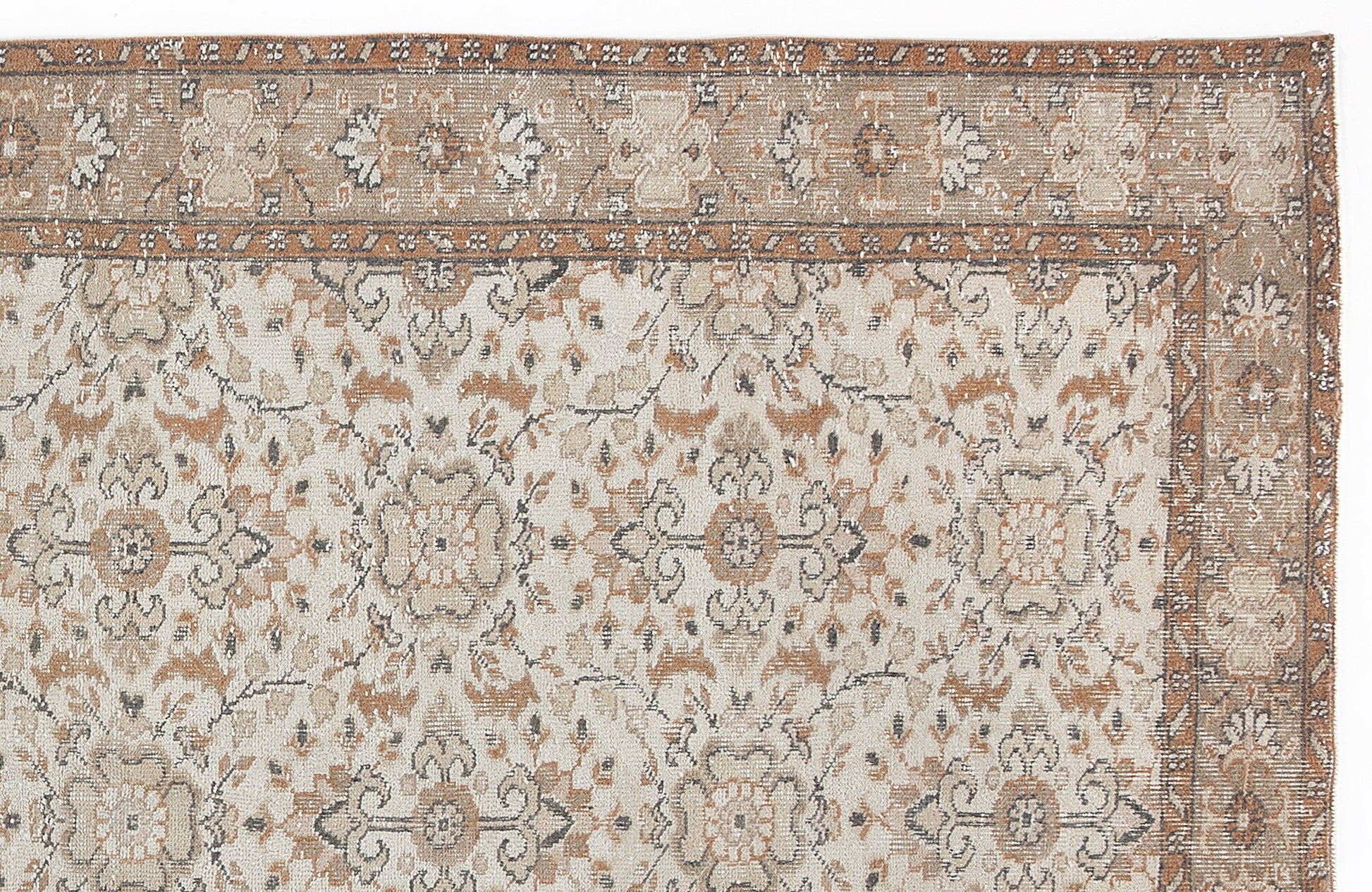 Atina 5994 Bej Eskitme Yün El Dokuma Halısı 164 x 277 - El Dokuma - HALI.NET