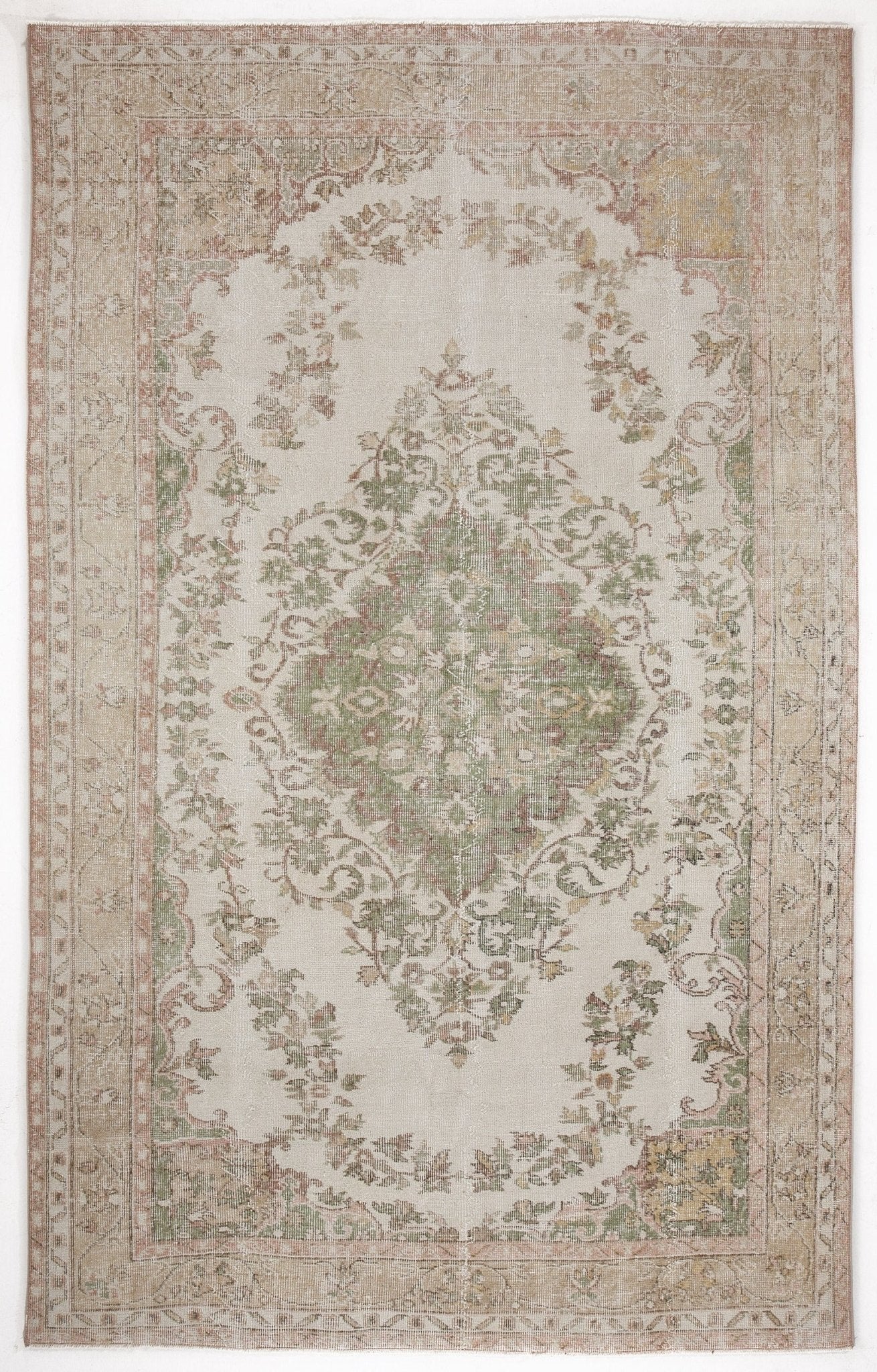 Atina 6188 Bej Eskitme Yün El Dokuma Halısı 182 x 287 - El Dokuma - HALI.NET