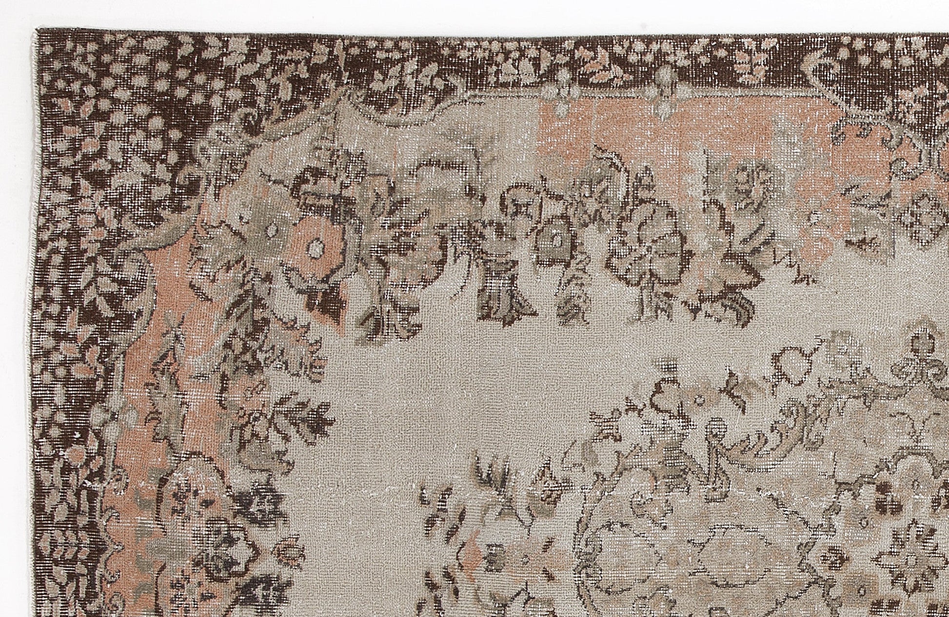 Atina 6216 Bej Eskitme Yün El Dokuma Halısı 170 x 276 - El Dokuma - HALI.NET