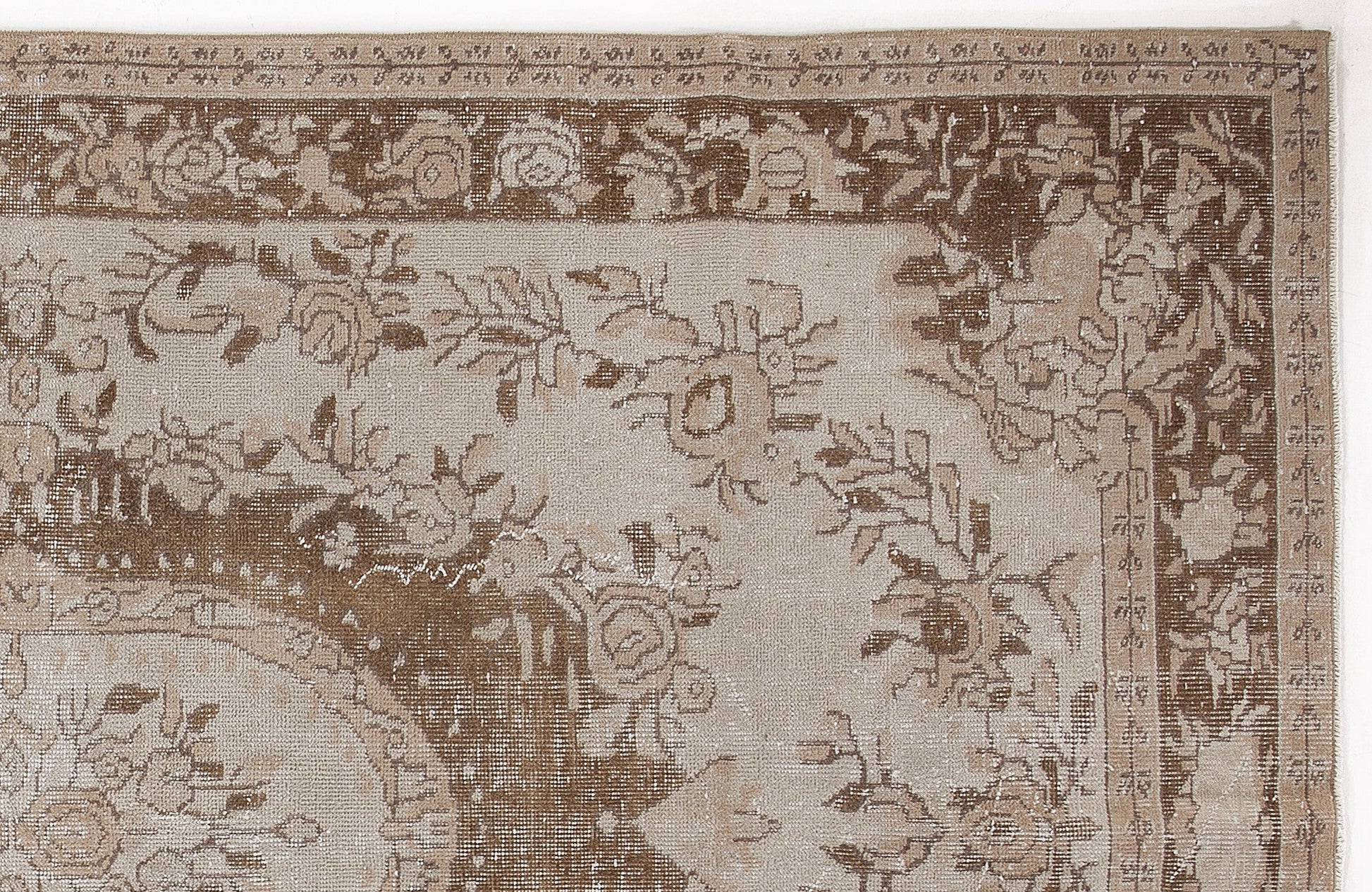 Atina 6222 Bej Eskitme Yün El Dokuma Halısı 170 x 284 - El Dokuma - HALI.NET