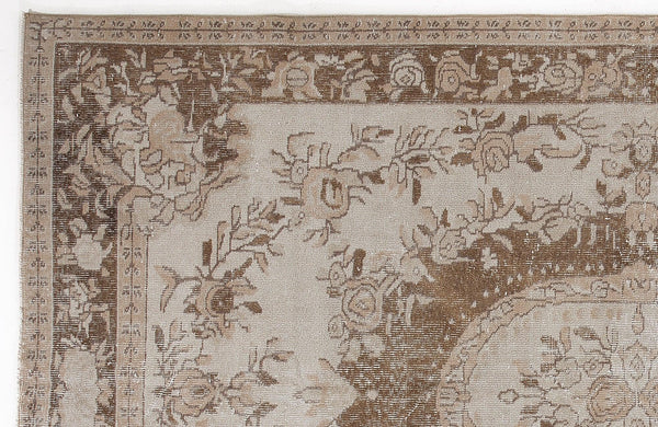 Bej Anadolu Klasik Madalyonlu Yün Halı 170x284 - Özel Seri