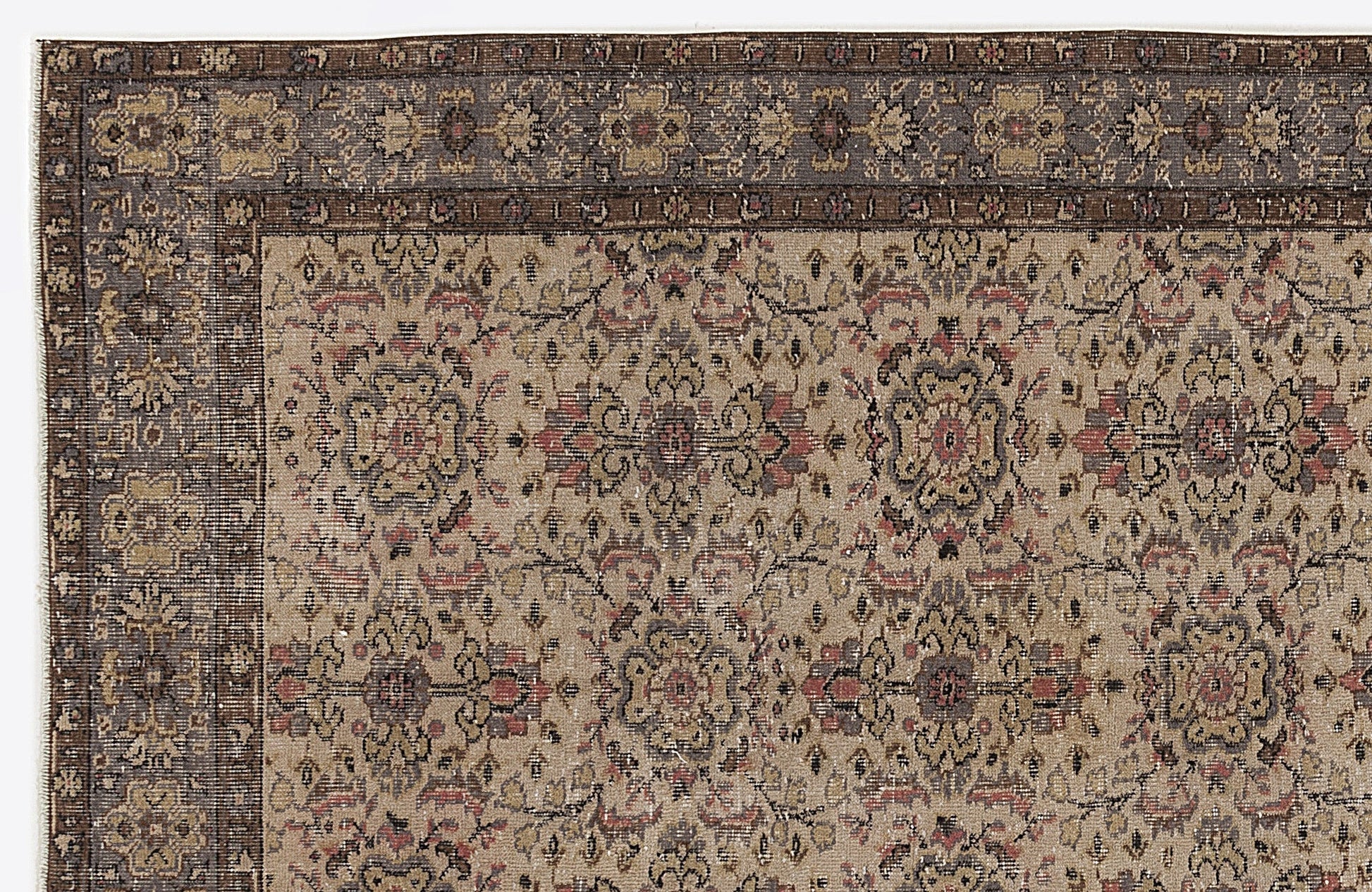 Atina 6427 Bej Eskitme Yün El Dokuma Halısı 152 x 272 - El Dokuma - HALI.NET