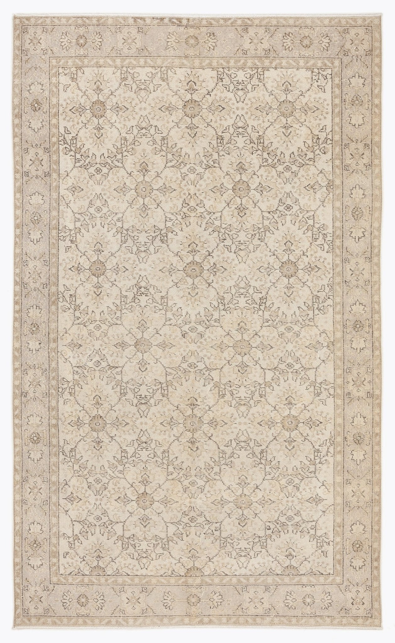 Atina 7272 Bej Eskitme Yün El Dokuma Halısı 176 x 290 - El Dokuma - HALI.NET