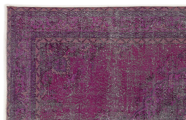 Pembe Anadolu Eskitme Geometrik Yün Halı 180x300 - Özel Seri