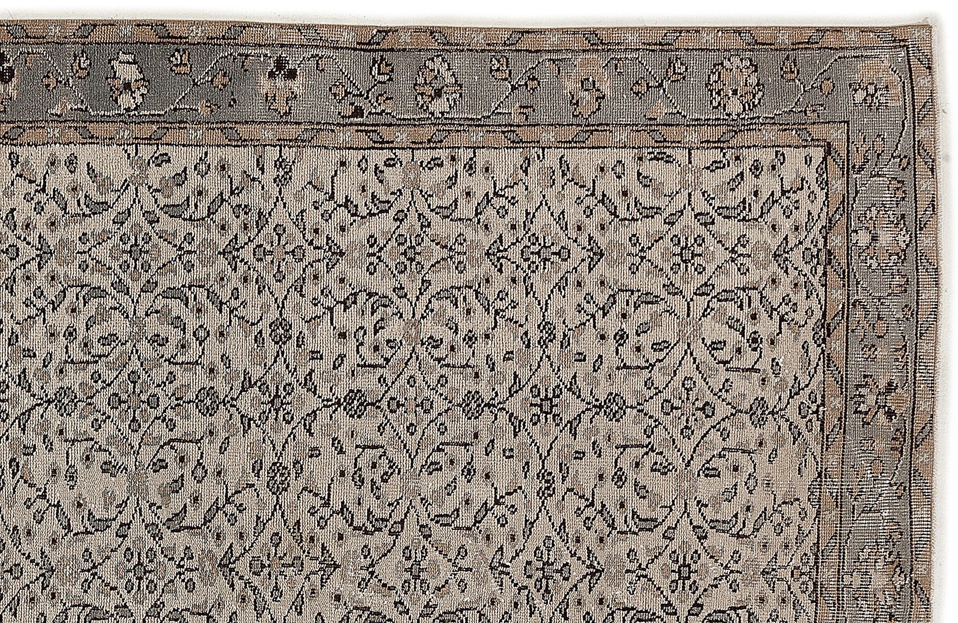 Atina 7783 Bej Eskitme Yün El Dokuma Halısı 172 x 306 - El Dokuma - HALI.NET