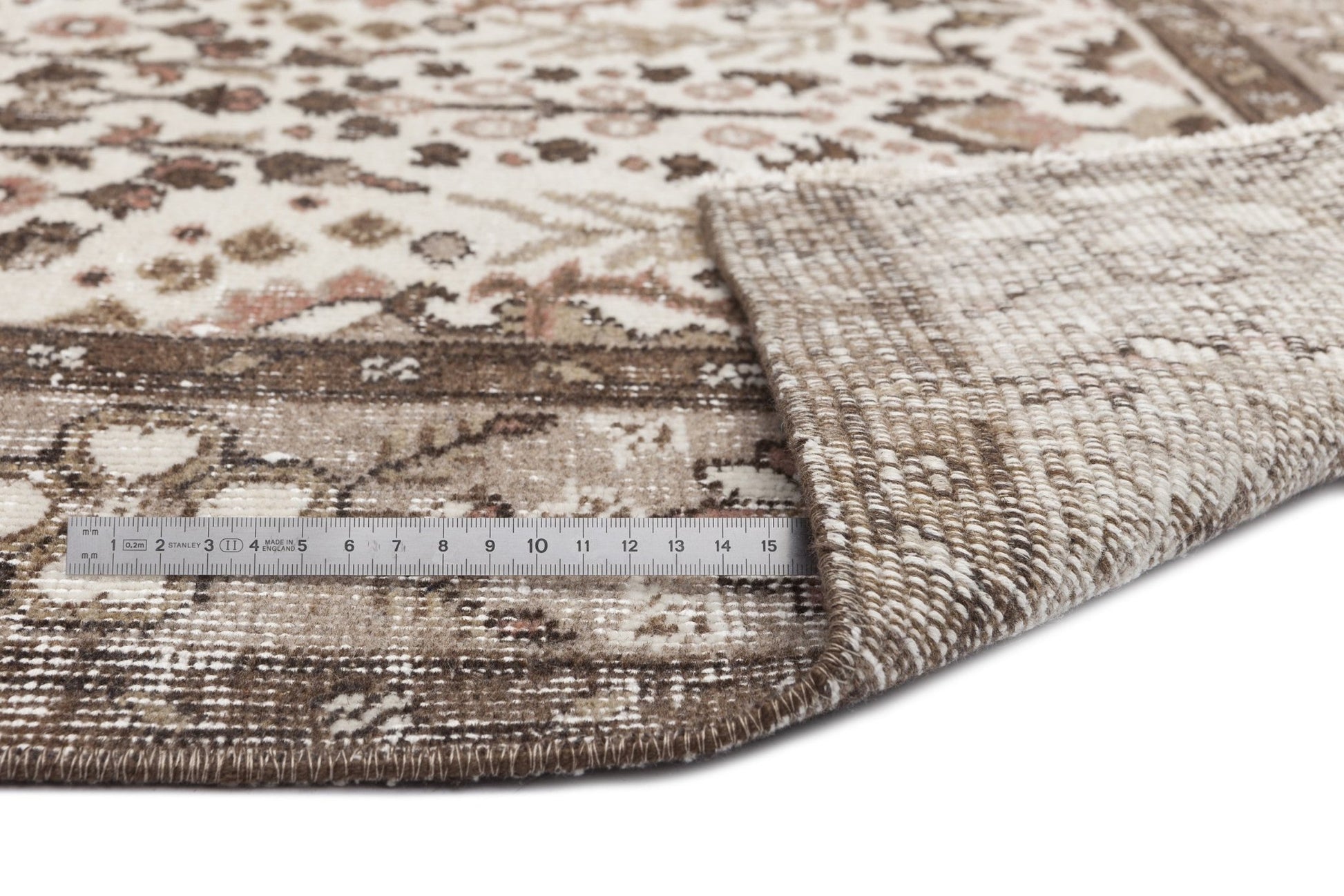 Atina 8189 Bej Eskitme Yün El Dokuma Halısı 164 x 273 - El Dokuma - HALI.NET