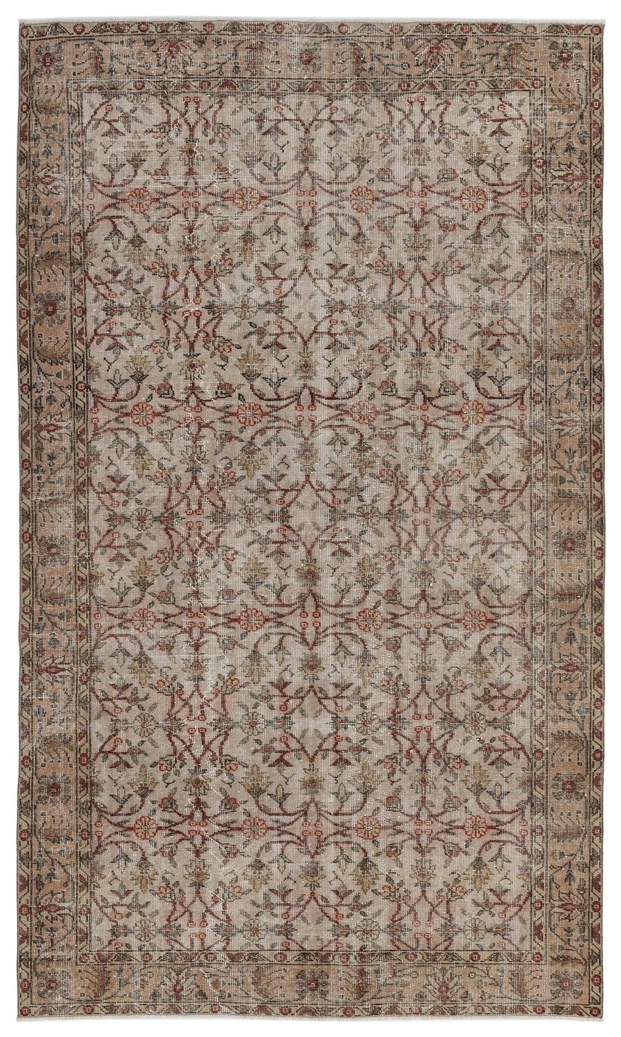 Bej Anadolu Eskitme Klasik Yün Halı 165x286 - Özel Seri