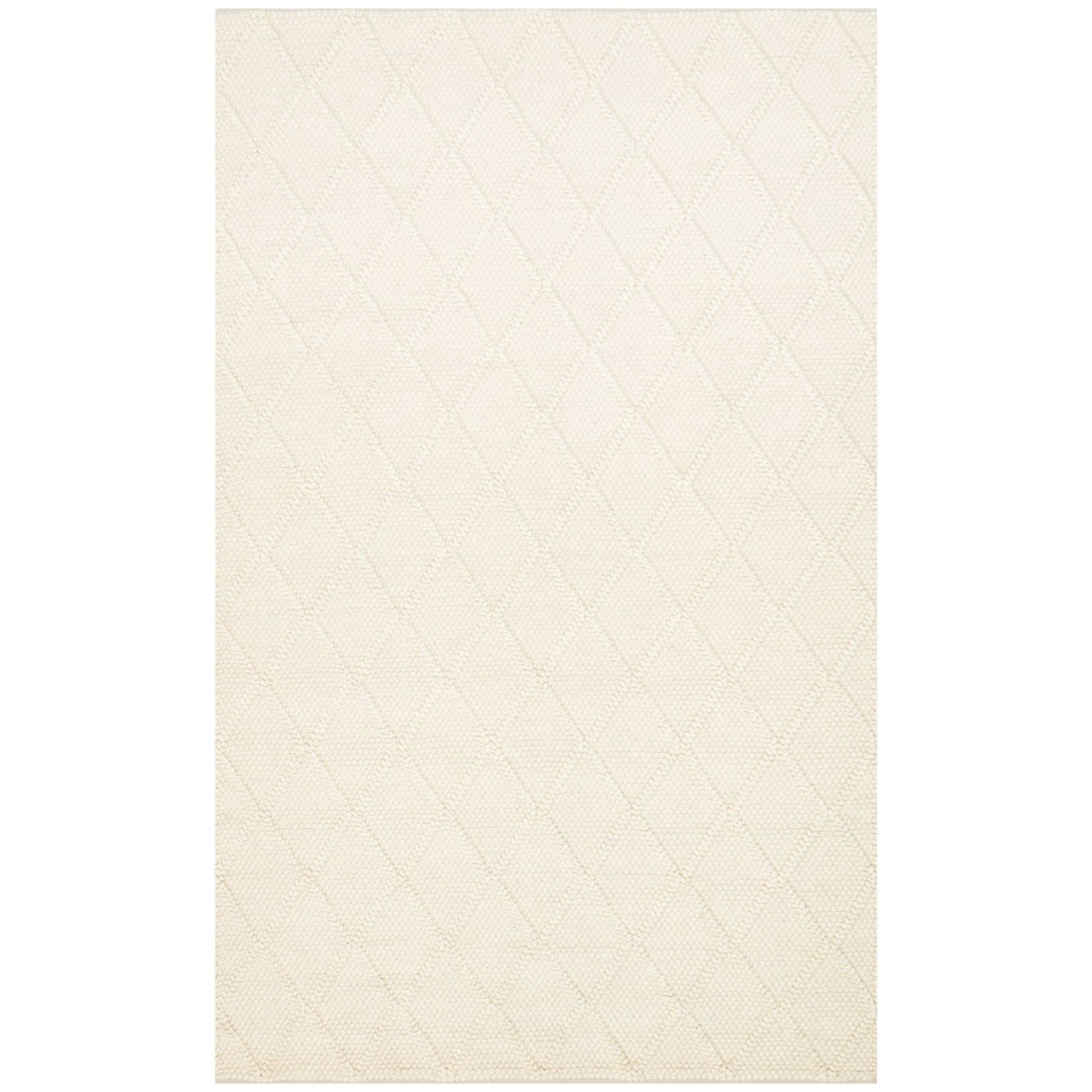 Ottensheim Krem Geometrik Naturel Kazak Örgü Desenli El Dokuma Örgü Halı Eko