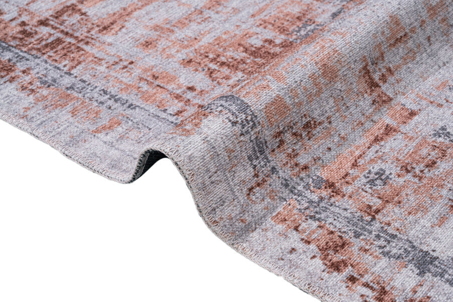 Capelle Turuncu Pamuk ve Şönil Dijital Baskı Halı Pia Monte