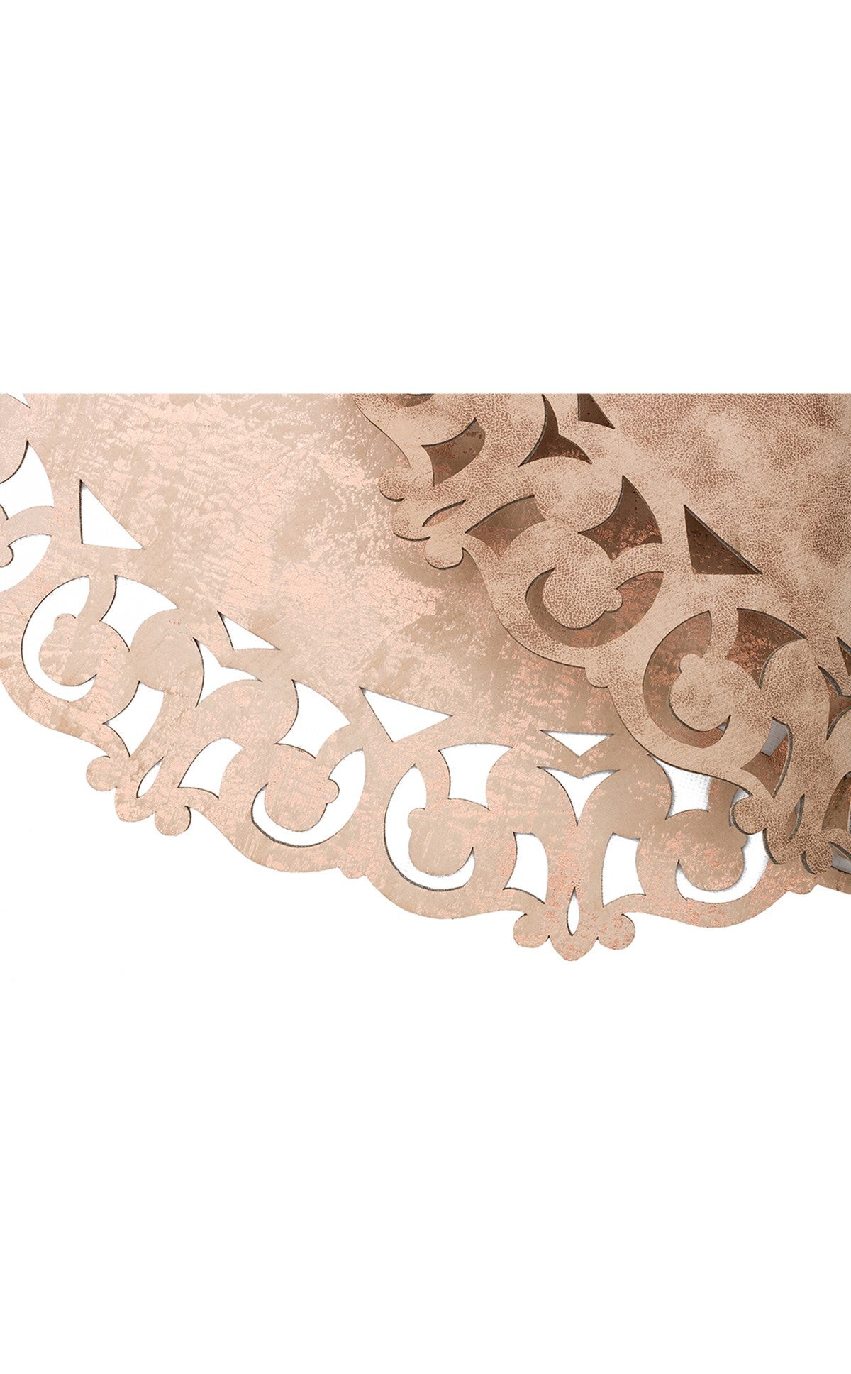 Bej Krem Dekoratif Düz Deri Halı - Yıkanabilir - Kaymaz Taban - Pati Dostu