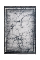 Light Grey Dark Grey Modern Living Room Rug - Cotton