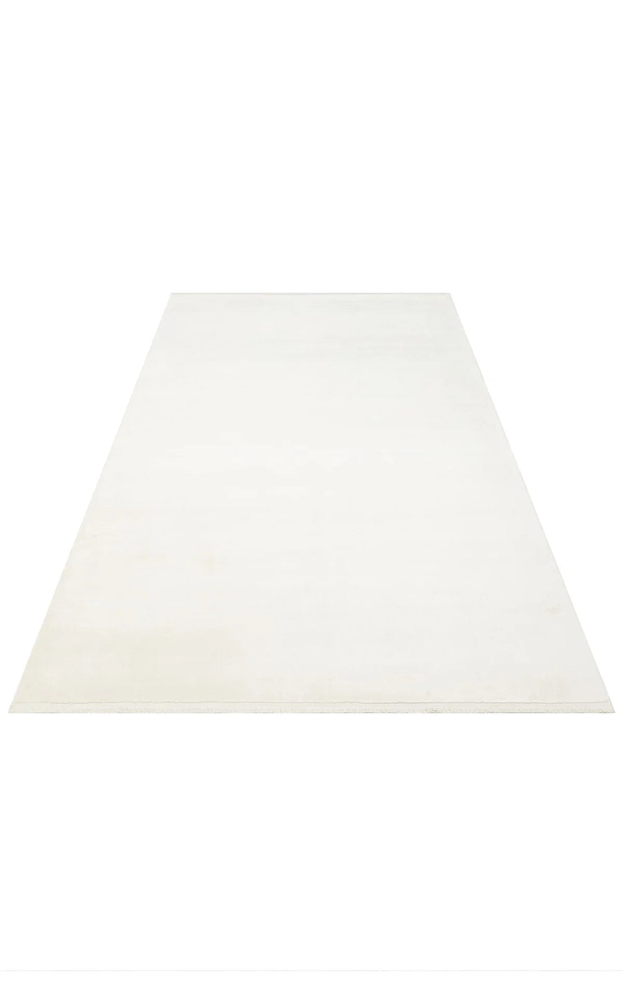 Beyaz Krem Düz Modern Viskon Halı - Pati Dostu - Toz Vermez